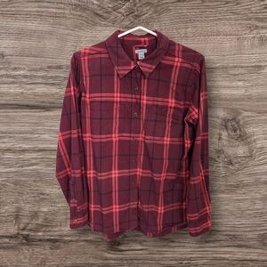 Carhartt Red Button Down Shirt Classic Plaid Size L